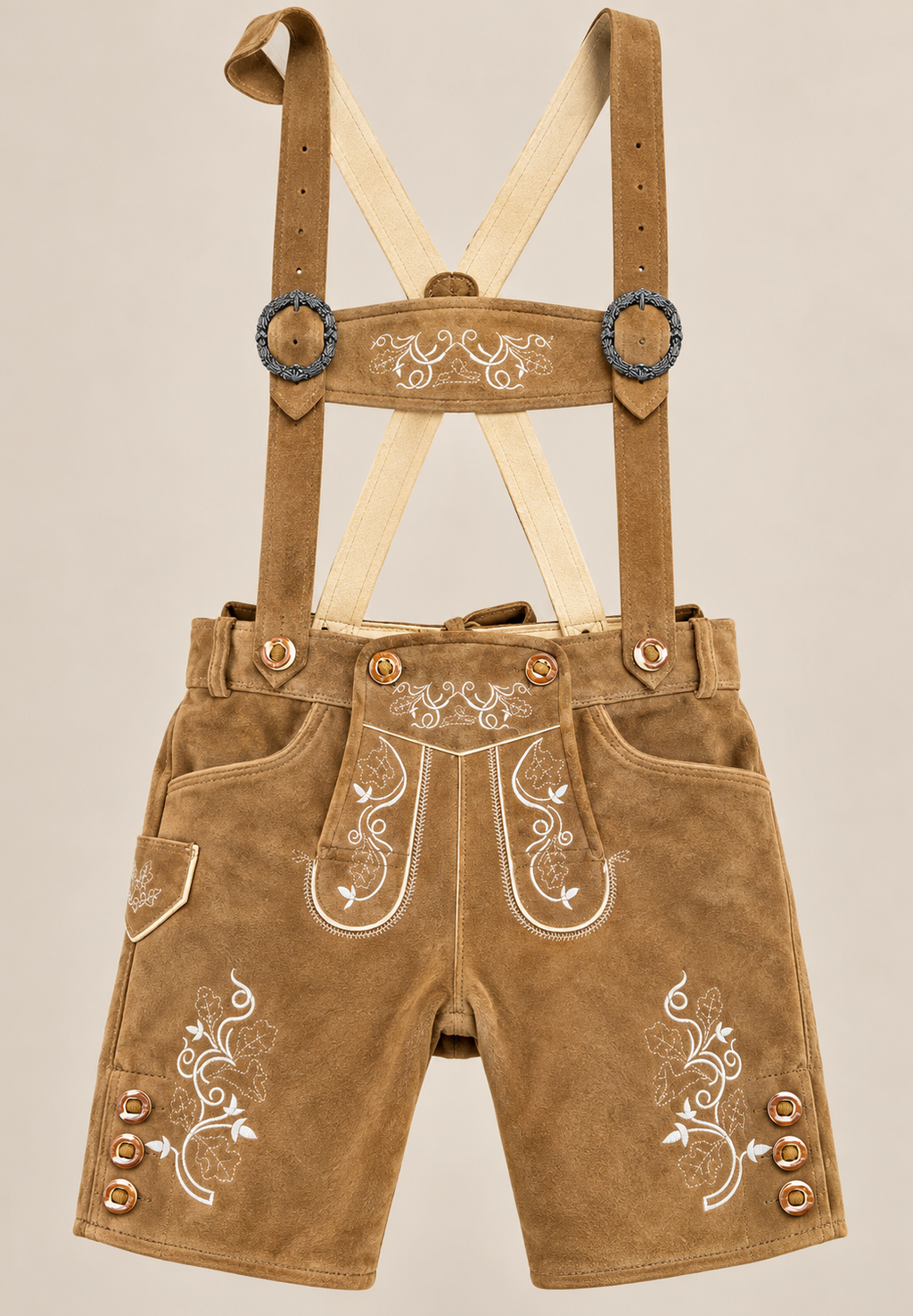 Lederhose hellbraun kurz - 724