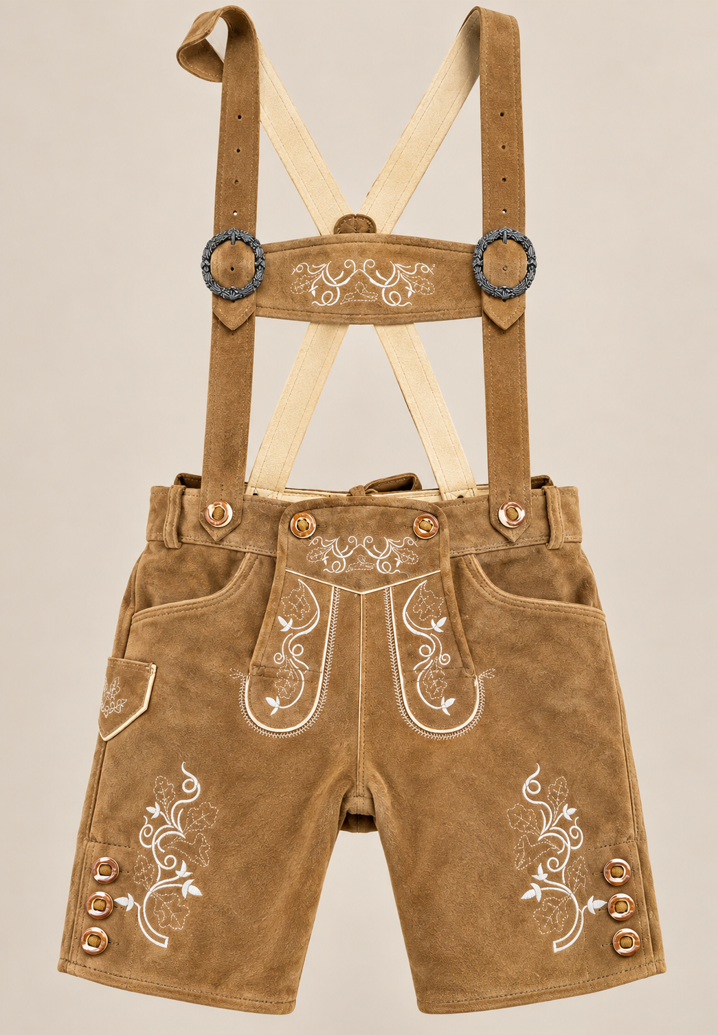 Lederhose hellbraun kurz - 724