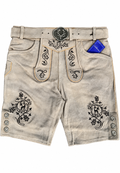 Lederhose grau kurz -  724-5