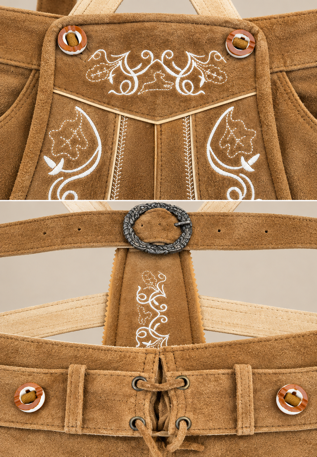 Lederhose hellbraun kurz - 724