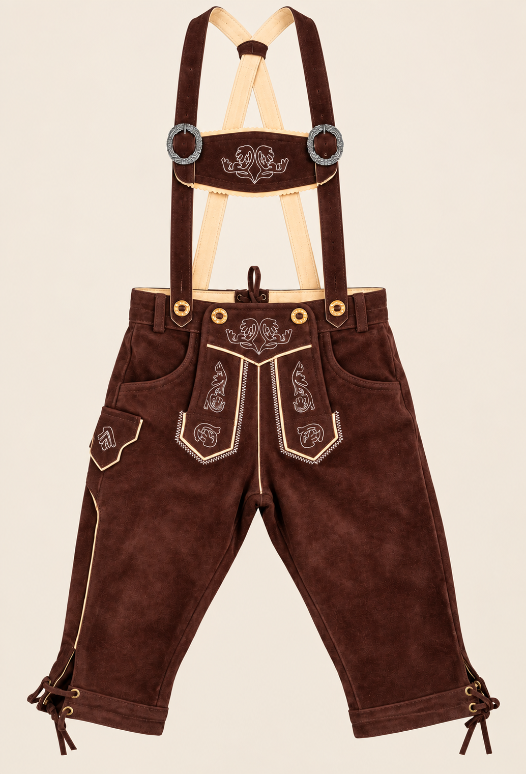 Dunkelbraune Lederhose - Kinder