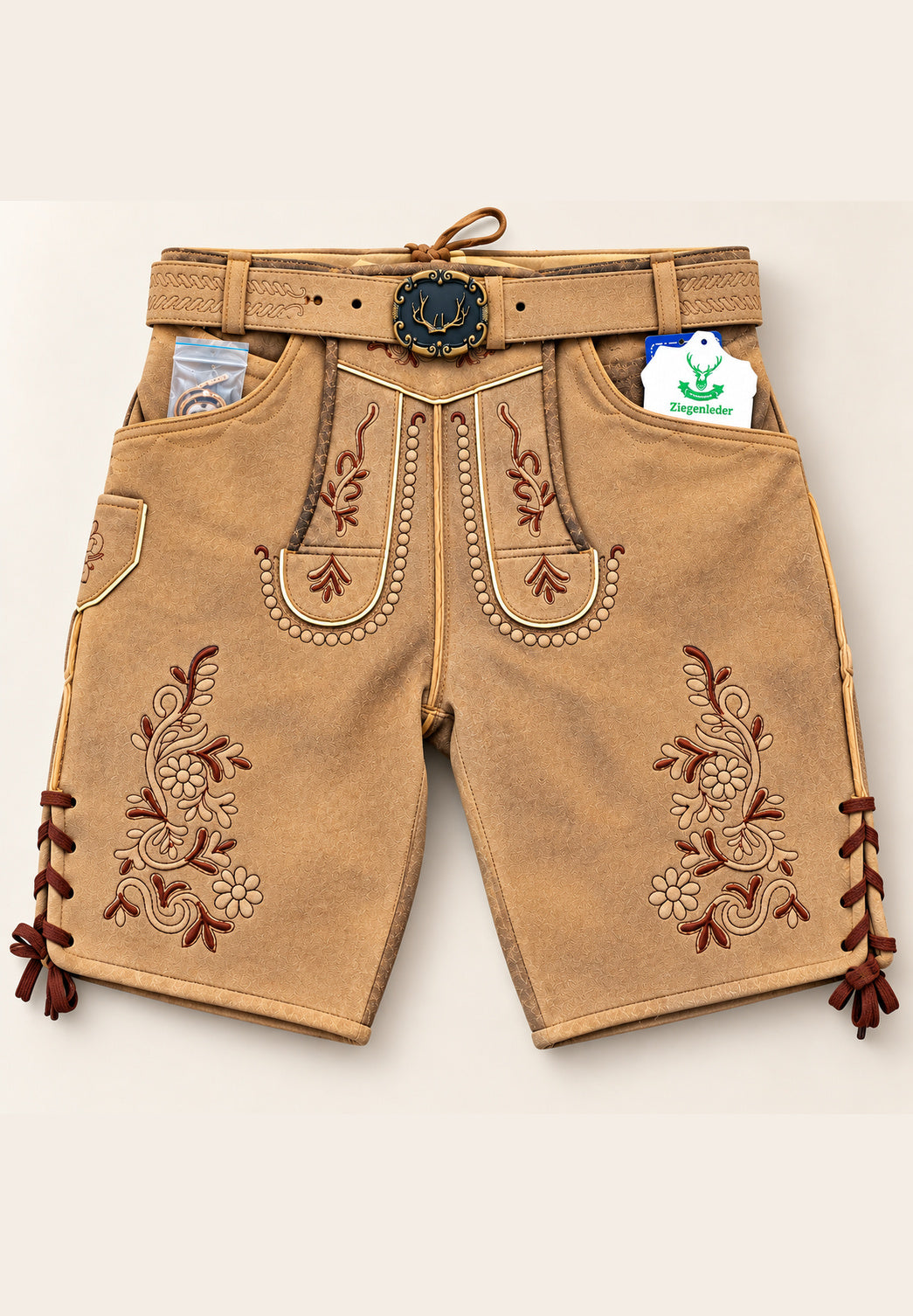 Kurze Lederhose hellbraun