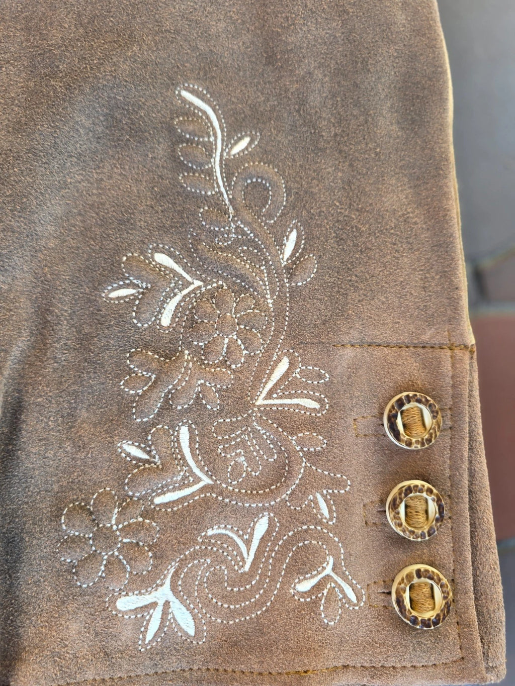 Kurze Lederhose - Antikbraun