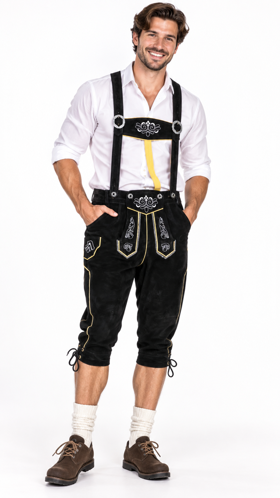 Lederhose schwarz 788